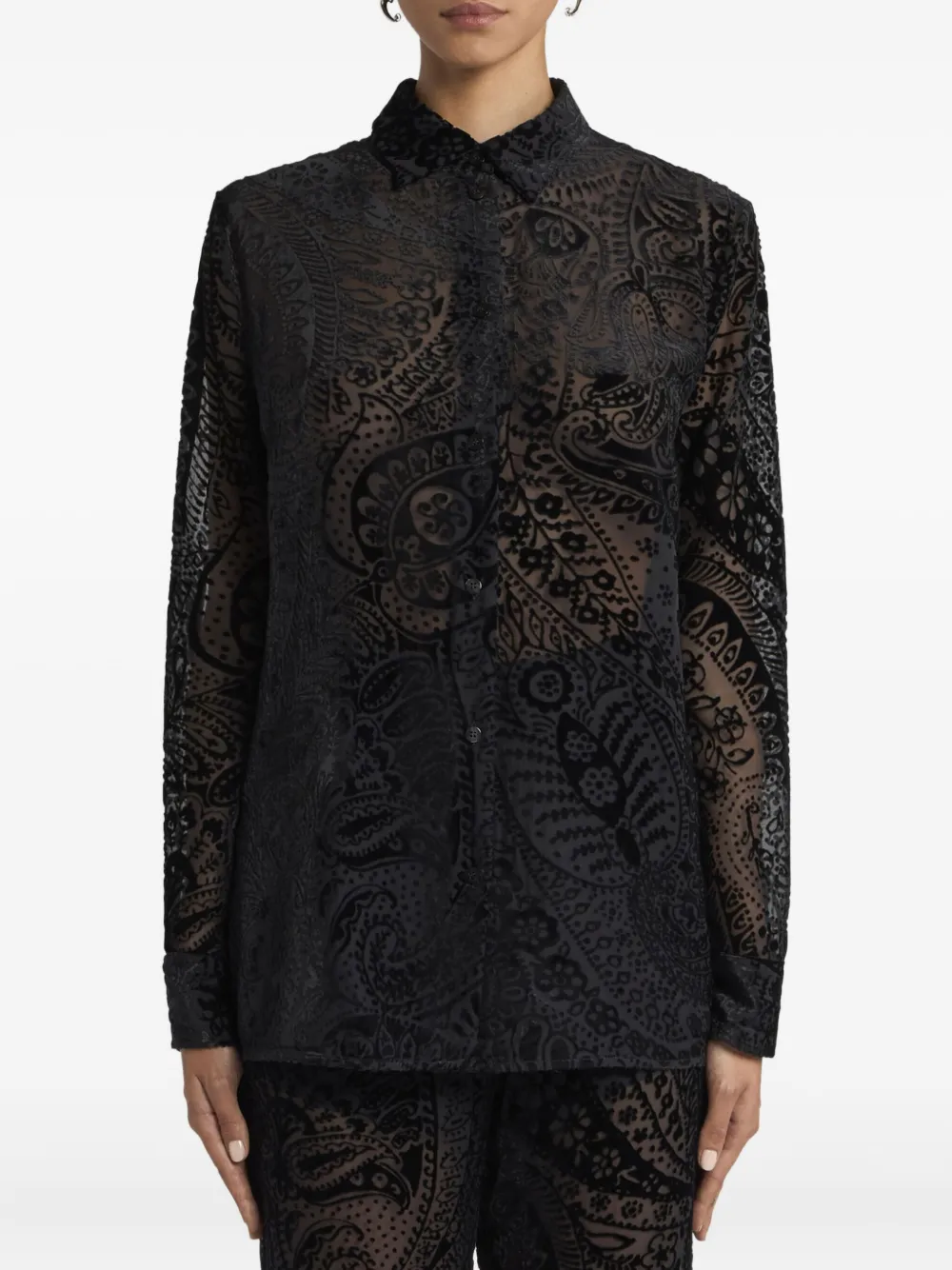 Etro Floral Paisley Shirt In Black