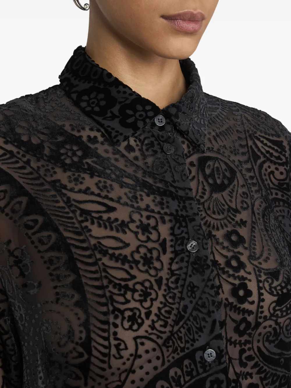 Etro Floral Paisley Shirt In Black