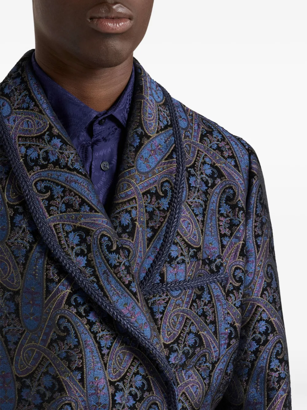ETRO Badjas met paisley-patroon met jacquard Blauw