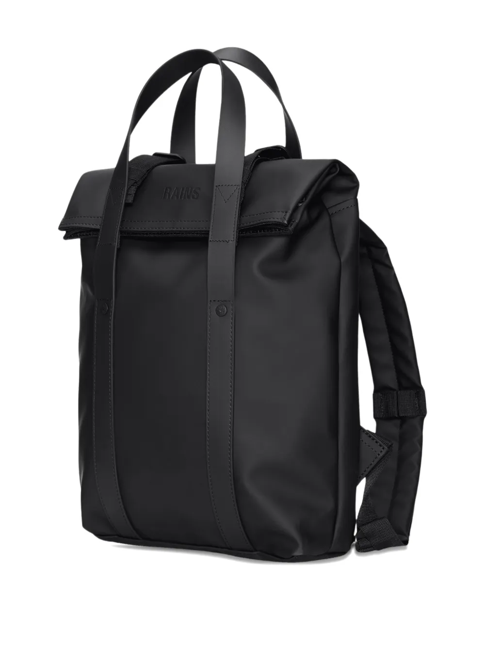 Rains Mini 2 Way Top-handle Tote Backpack In Black