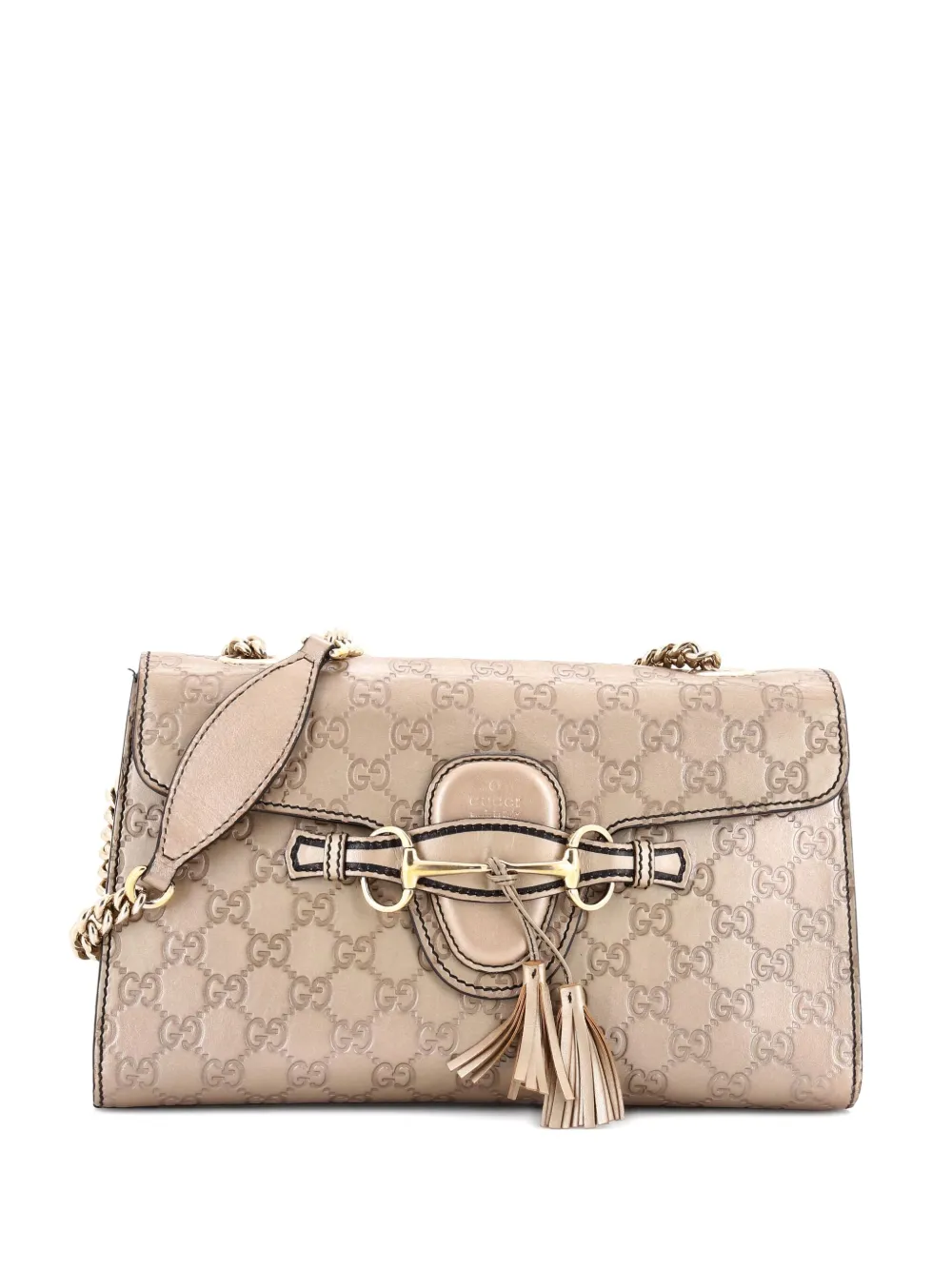 Gucci Pre-Owned Emily Chain Flap Bag Guccissima Leather Medium Gucci Pre-Owned Emily Chain Flap Bag Guccissima Leather Medium