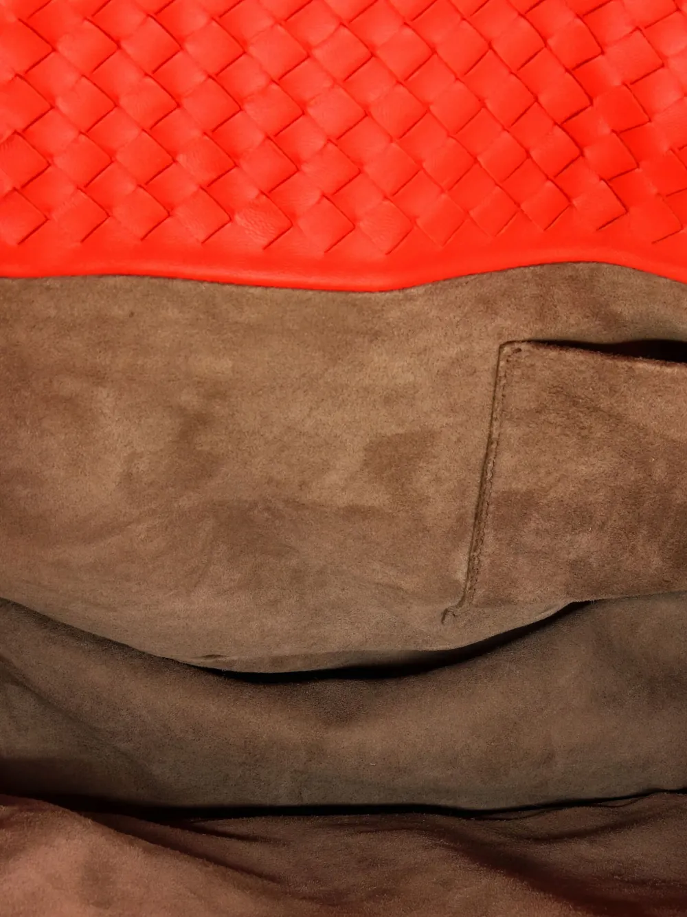 Pre-owned Bottega Veneta A-shape Intrecciato Nappa Medium Tote Bag In Red
