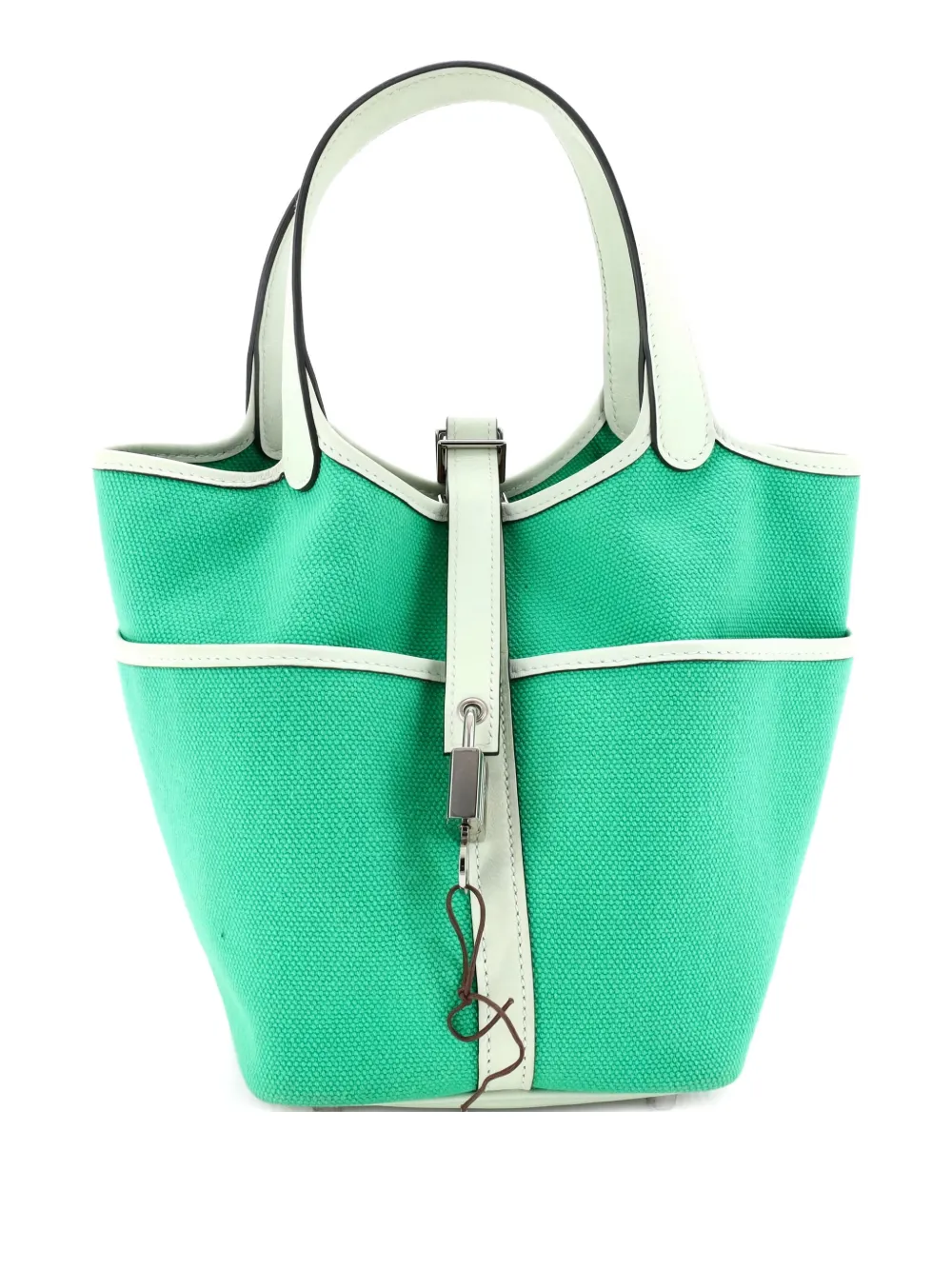 Hermès Pre-Owned Cargo Picotin Lock Bag Canvas and Swift PM bucket bag | Green | Image 1