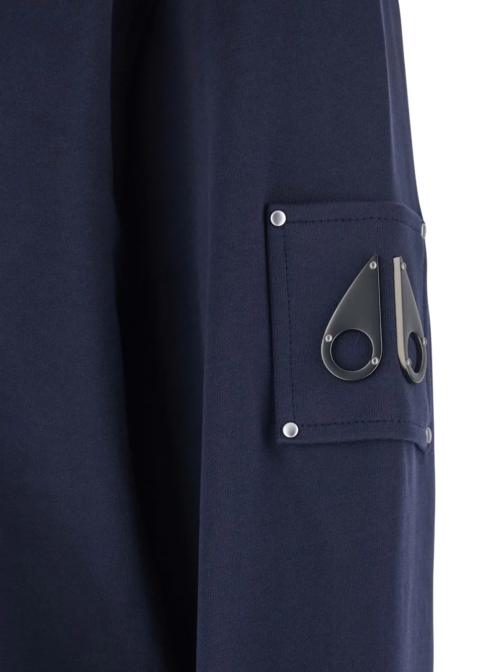 Moose Knuckles Logo-appliqué Sweatshirt In Blue