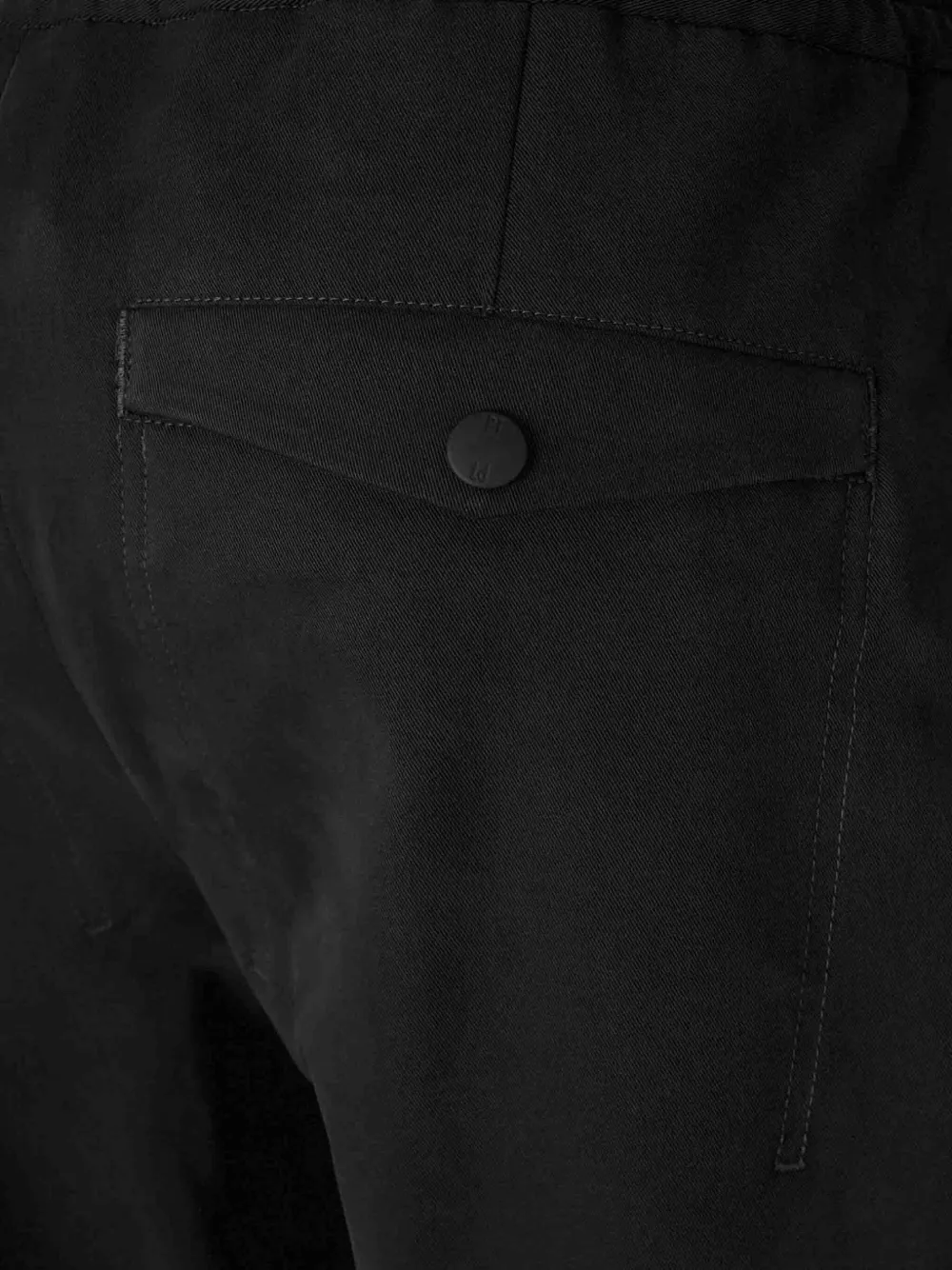 PT Torino Broek met elastische tailleband en zak Zwart