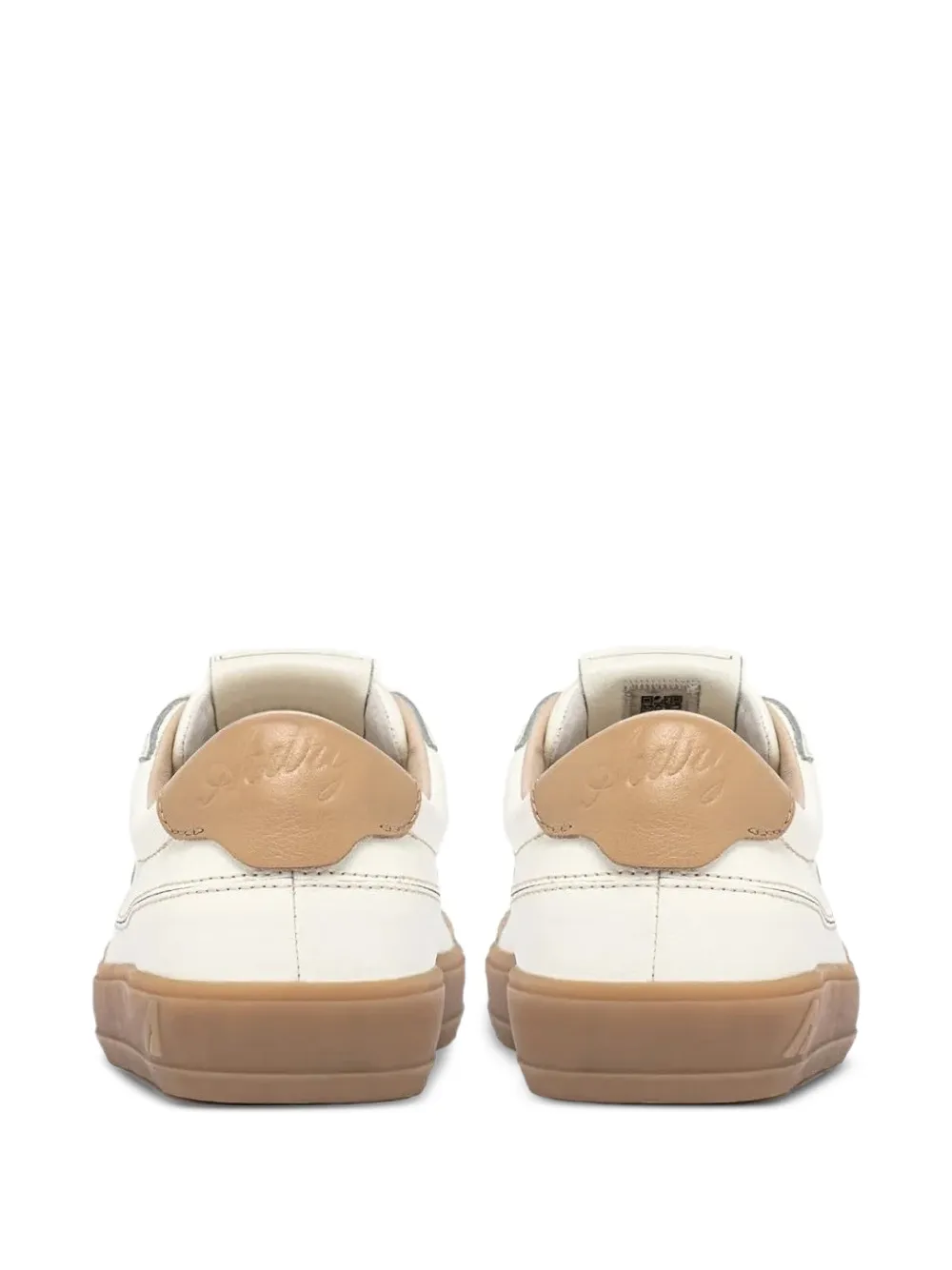 Autry Windscape logo-patch leather sneakers Beige
