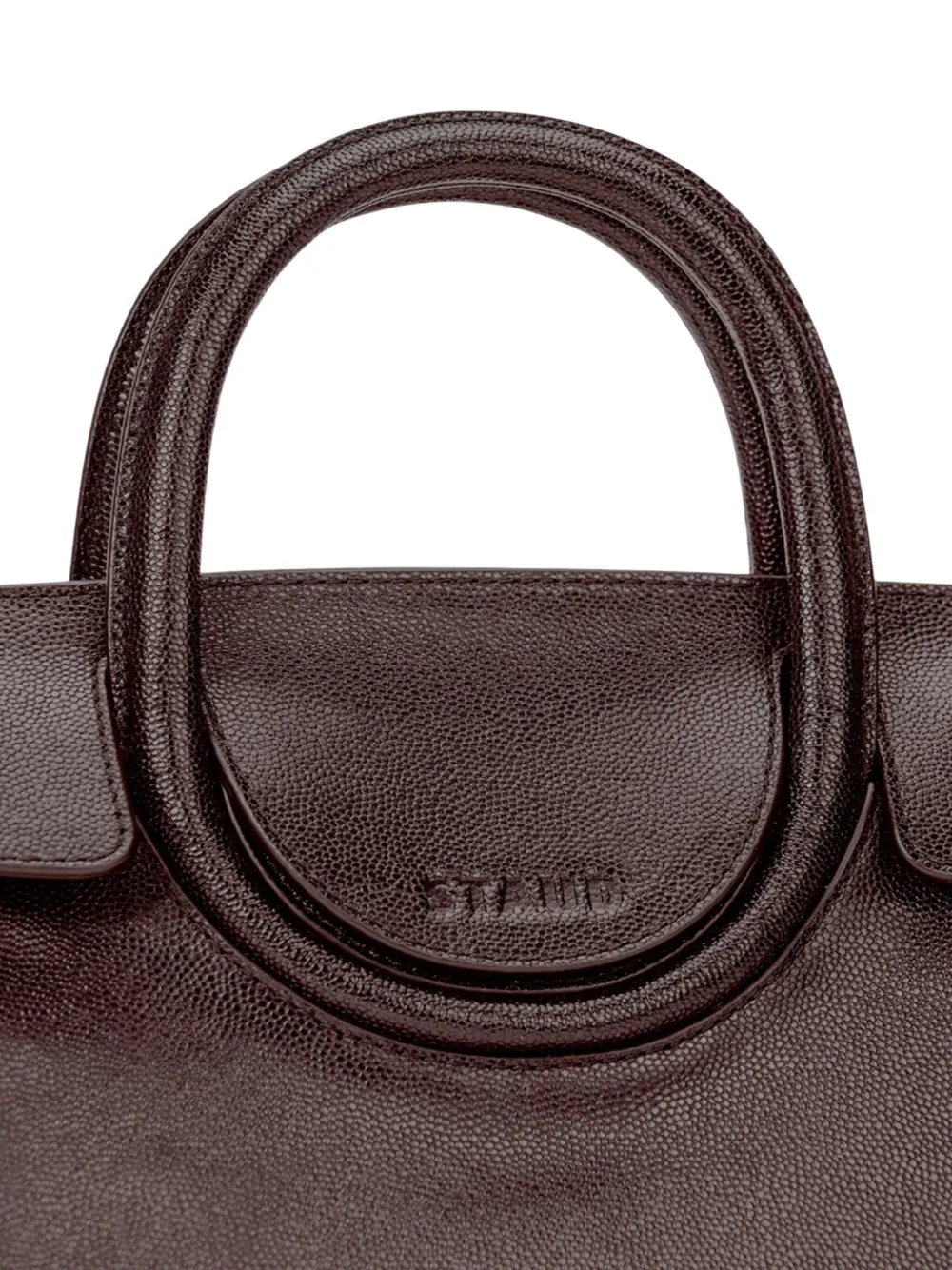 Staud Mini Maude Top-zip Shoulder Bag In Brown