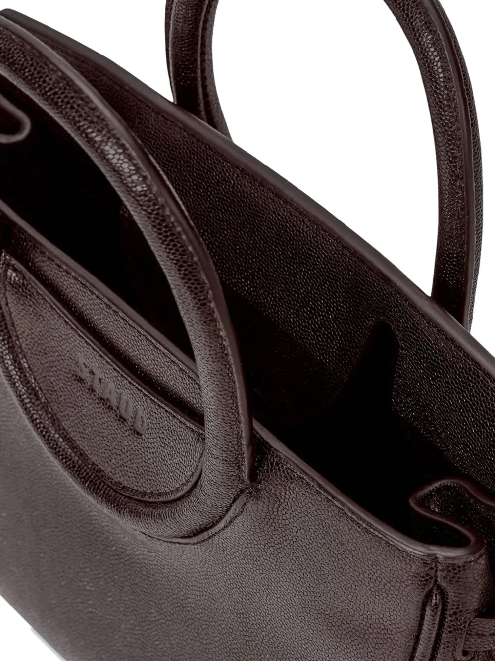 Staud Mini Maude Top-zip Shoulder Bag In Brown