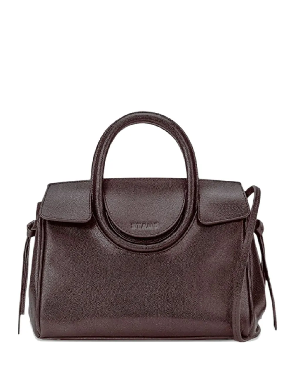 Staud Mini Maude Top-zip Shoulder Bag In Brown