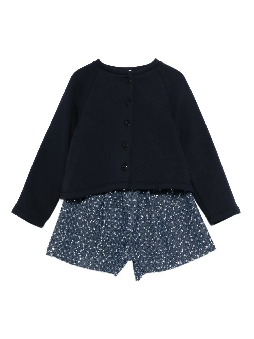 Il Gufo sequin-embellishment shorts set (set of two) | Blue | Image 1