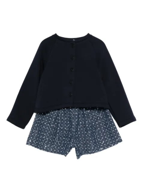 Il Gufo set de dos shorts bordados con lentejuelas