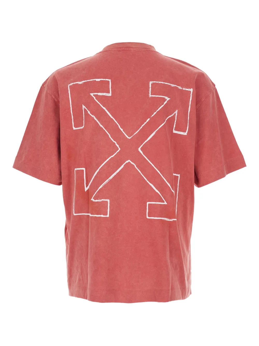 Off-White print crew-neck T-shirt - Rood