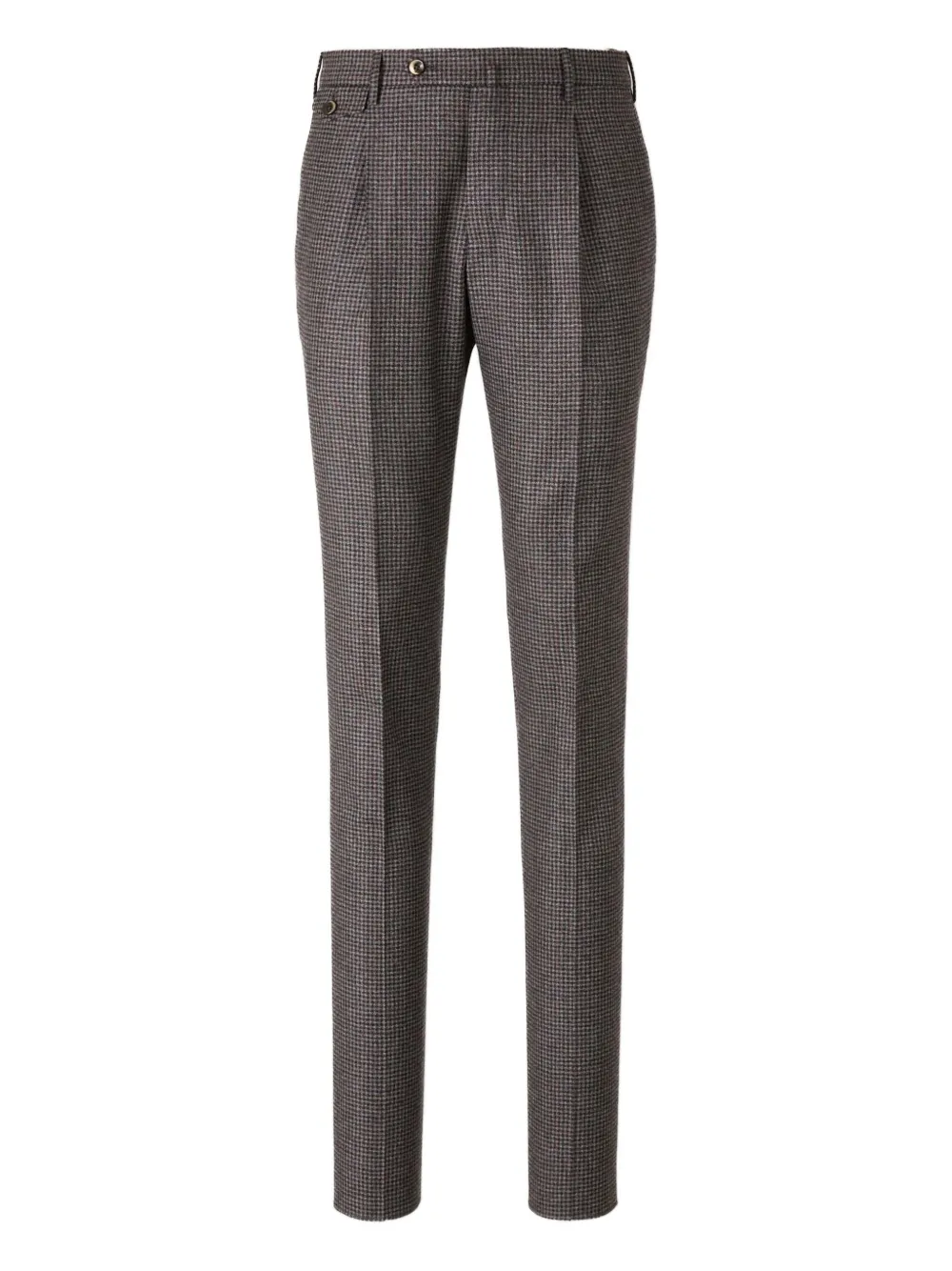 PT Torino pleated-front houndstooth trousers | Grey | Image 1