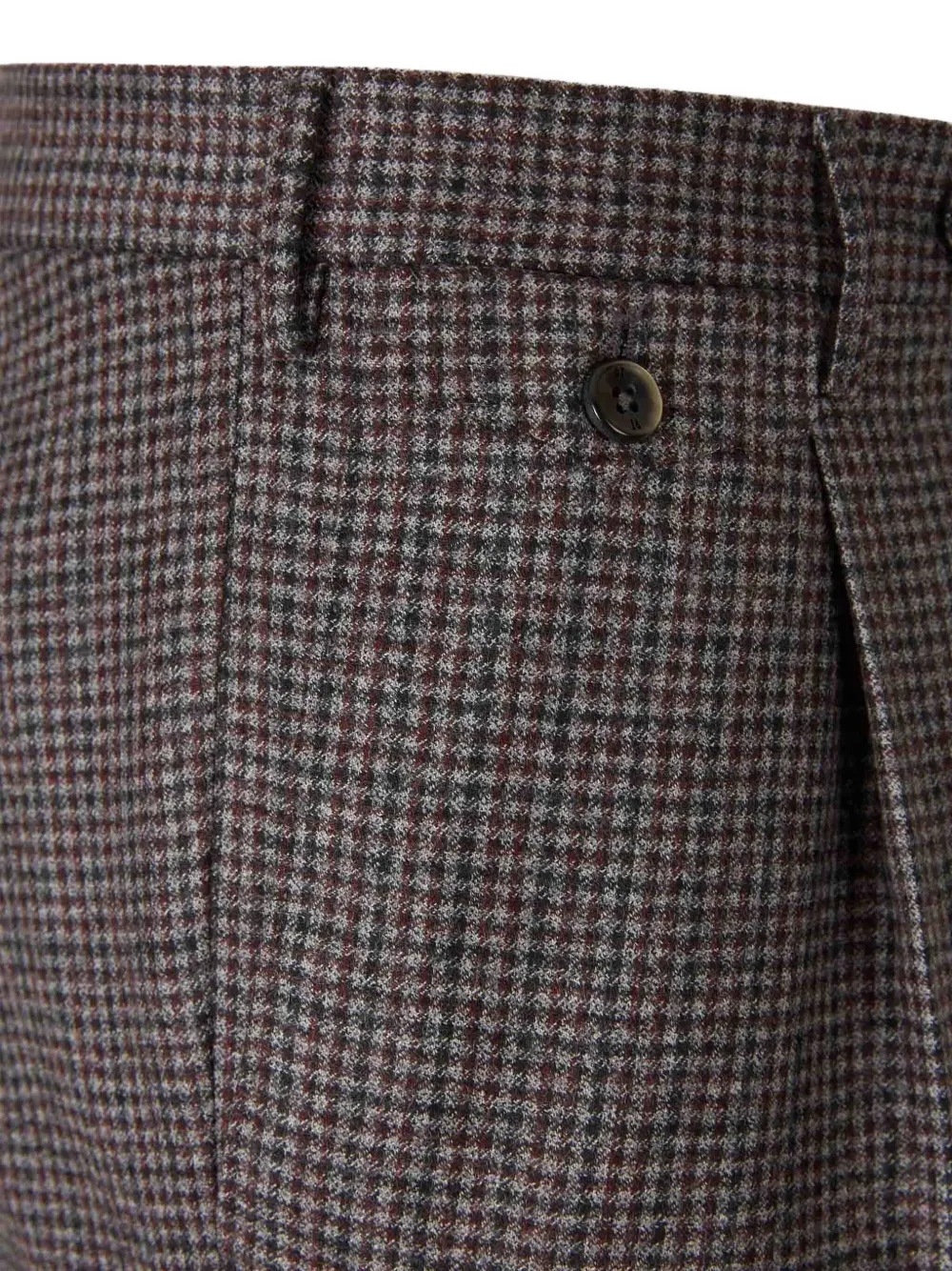 PT Torino Broek met geplooide voorkant en pied-de-poule print Grijs