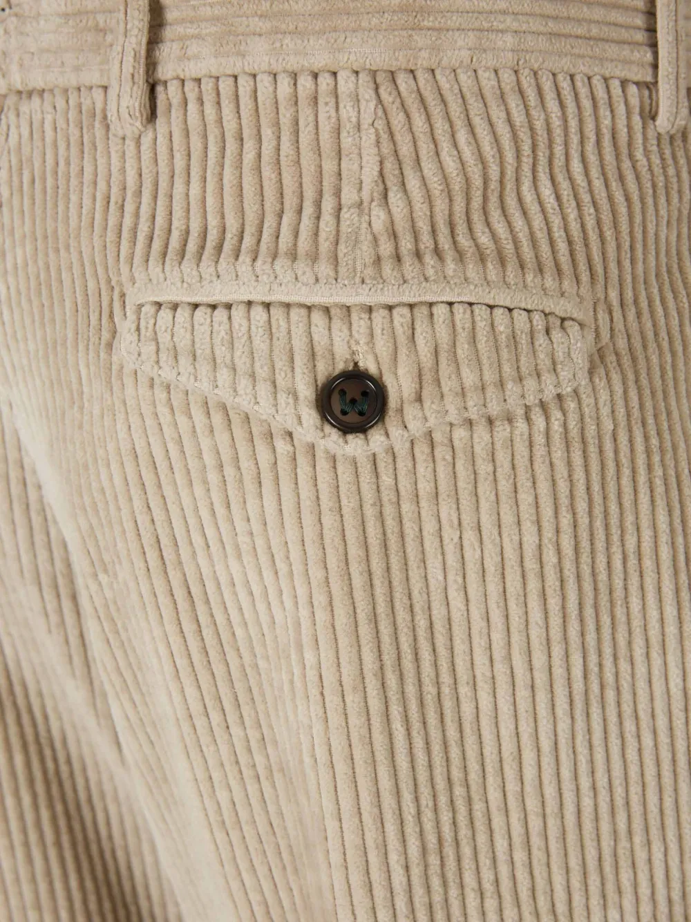 Berwich Ribfluwelen straight broek Beige