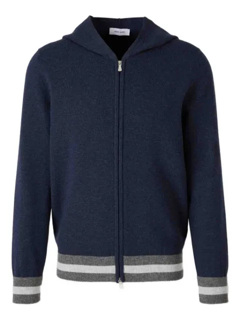 Gran Sasso ribbed-trim zip hoodie