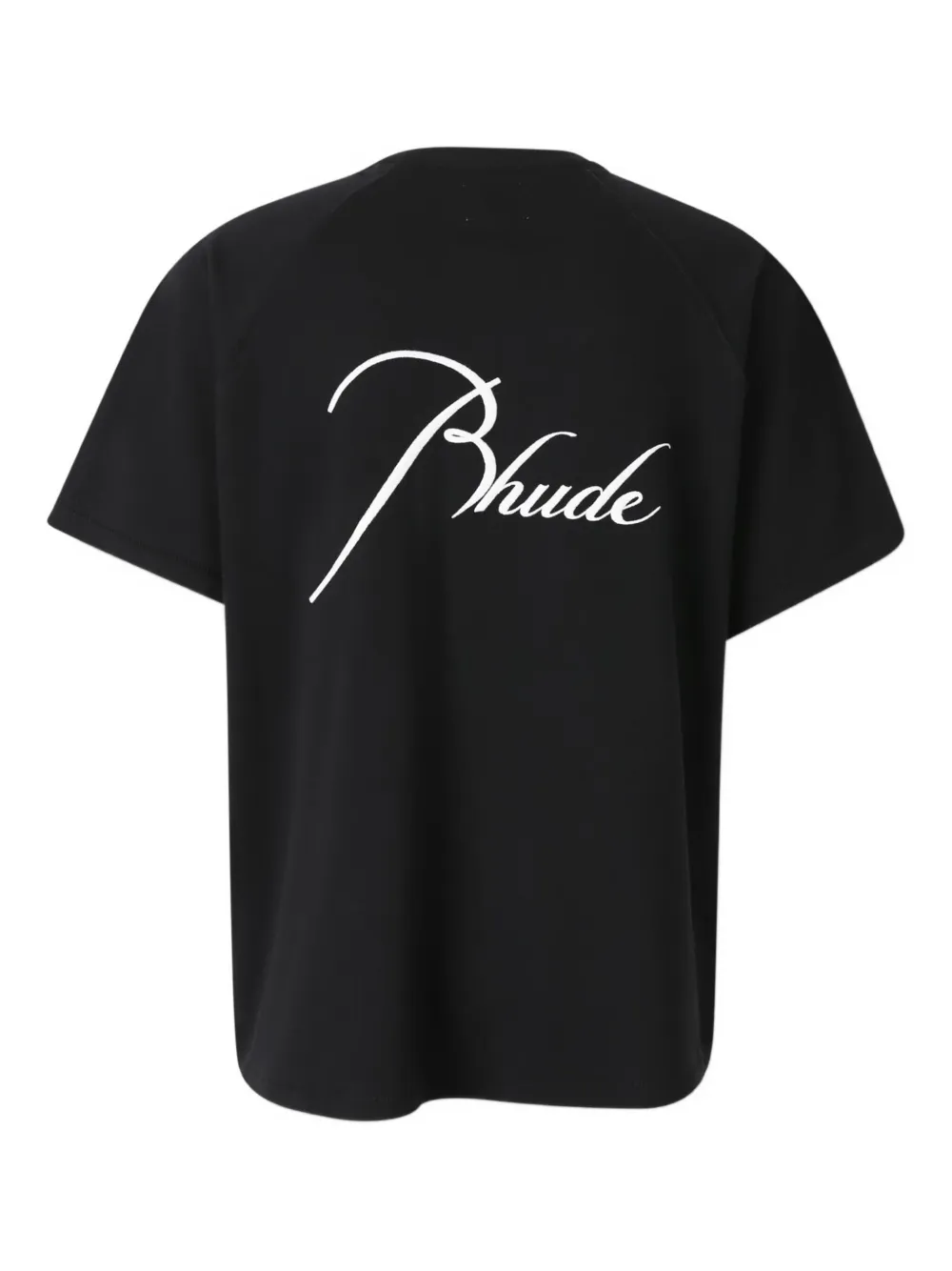 RHUDE embroidered-logo T-shirt - Zwart