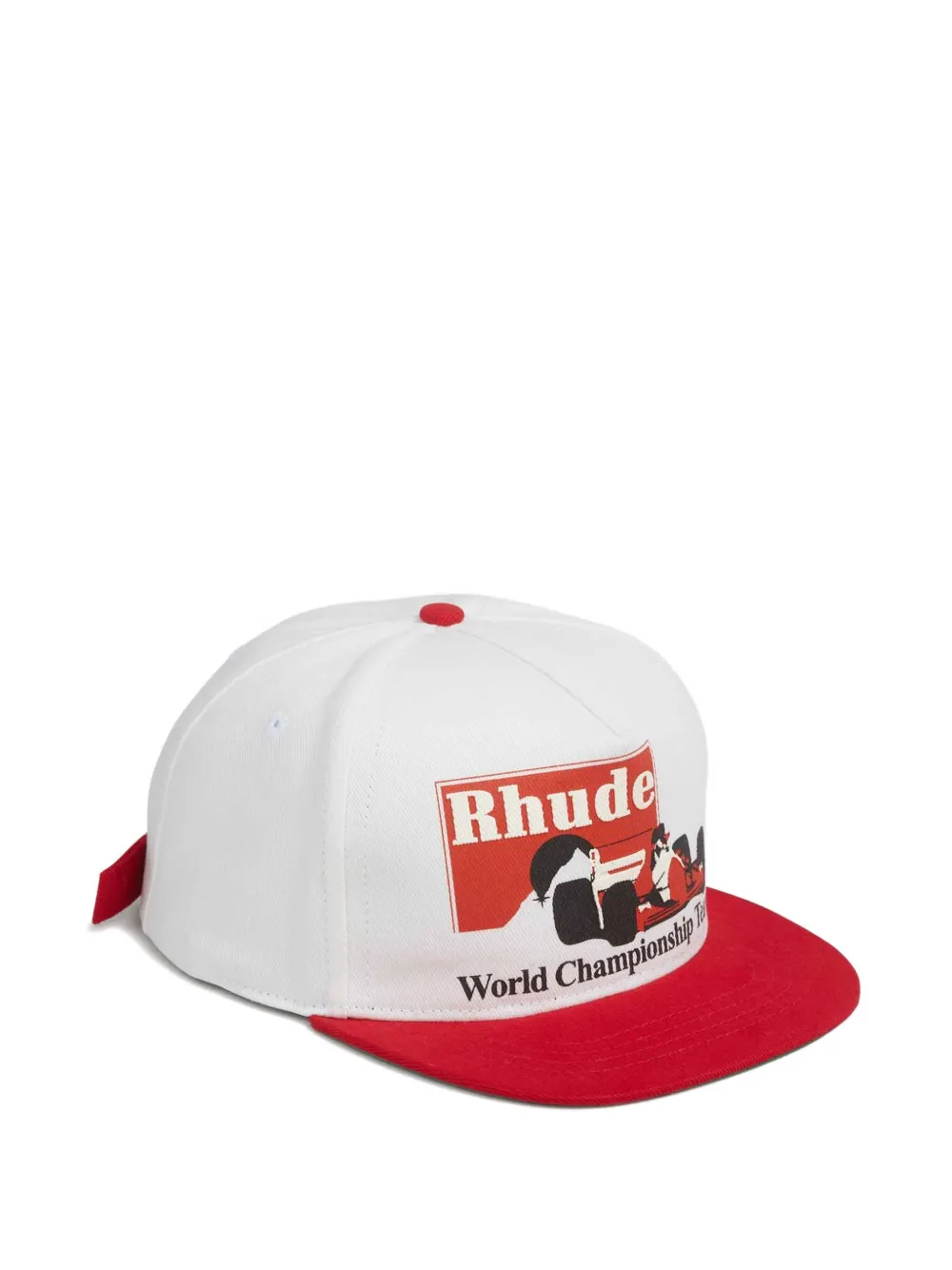 RHUDE Honkbalpet met logodetail Wit