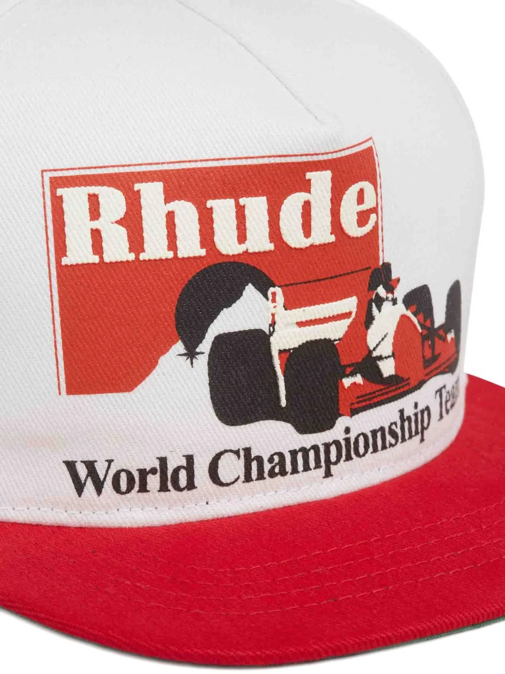 RHUDE Honkbalpet met logodetail Wit