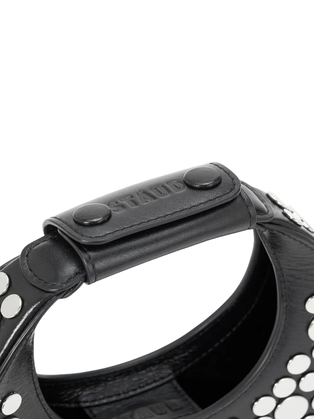 STAUD Goodnight Moon schoudertas met studs Zwart