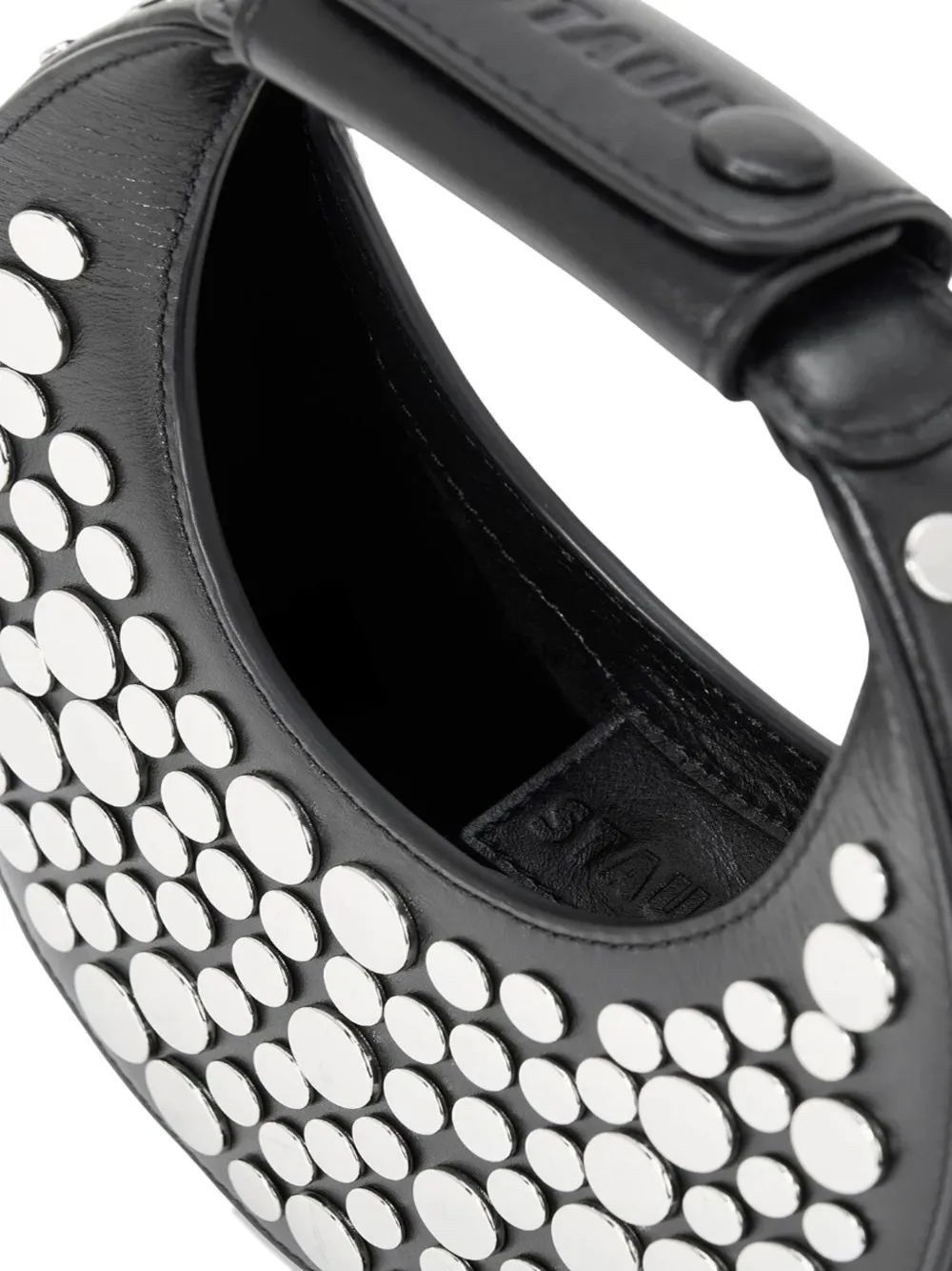 STAUD Goodnight Moon schoudertas met studs Zwart