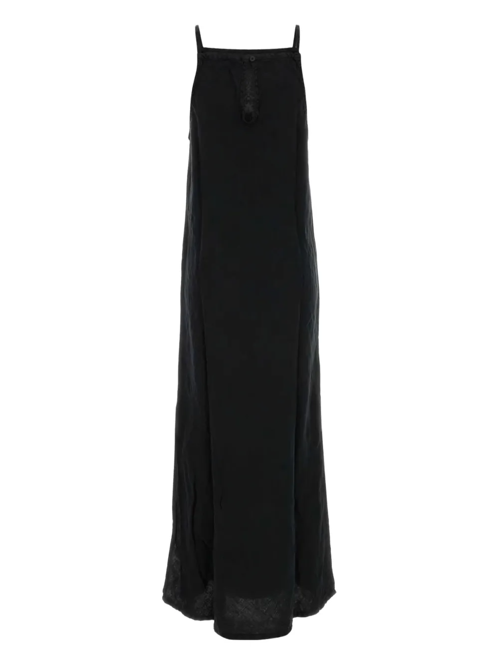 Lois Jeans Slate Linen Maxi Dress In Black