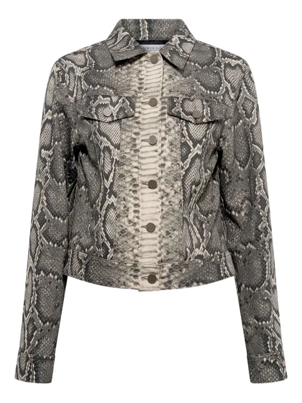 Gabriela Hearst Bronte Python-print Jacket in Grey