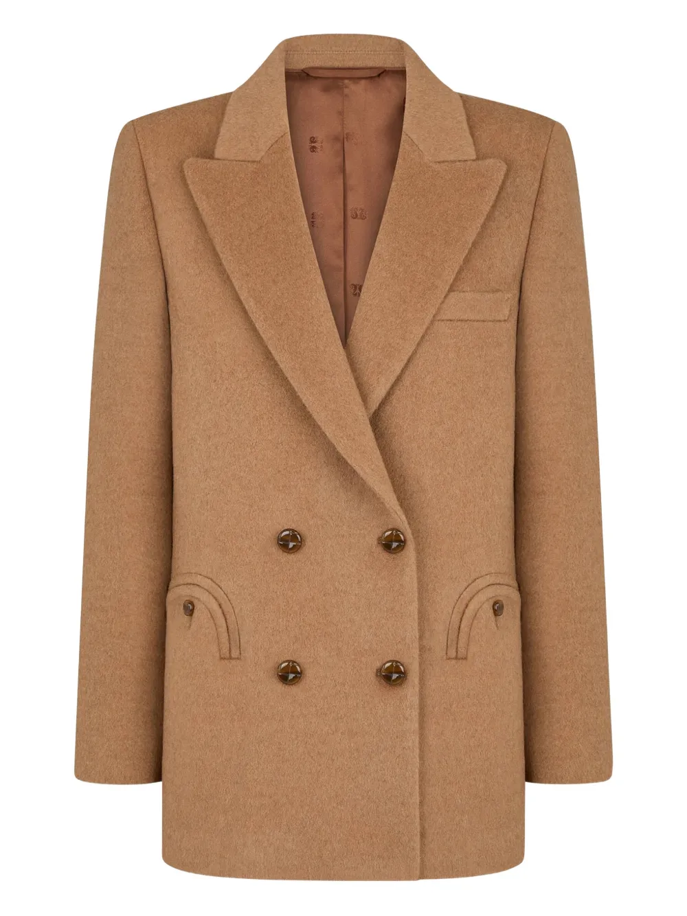 Blazé Milano Mylius Double-breasted Blazer In Brown