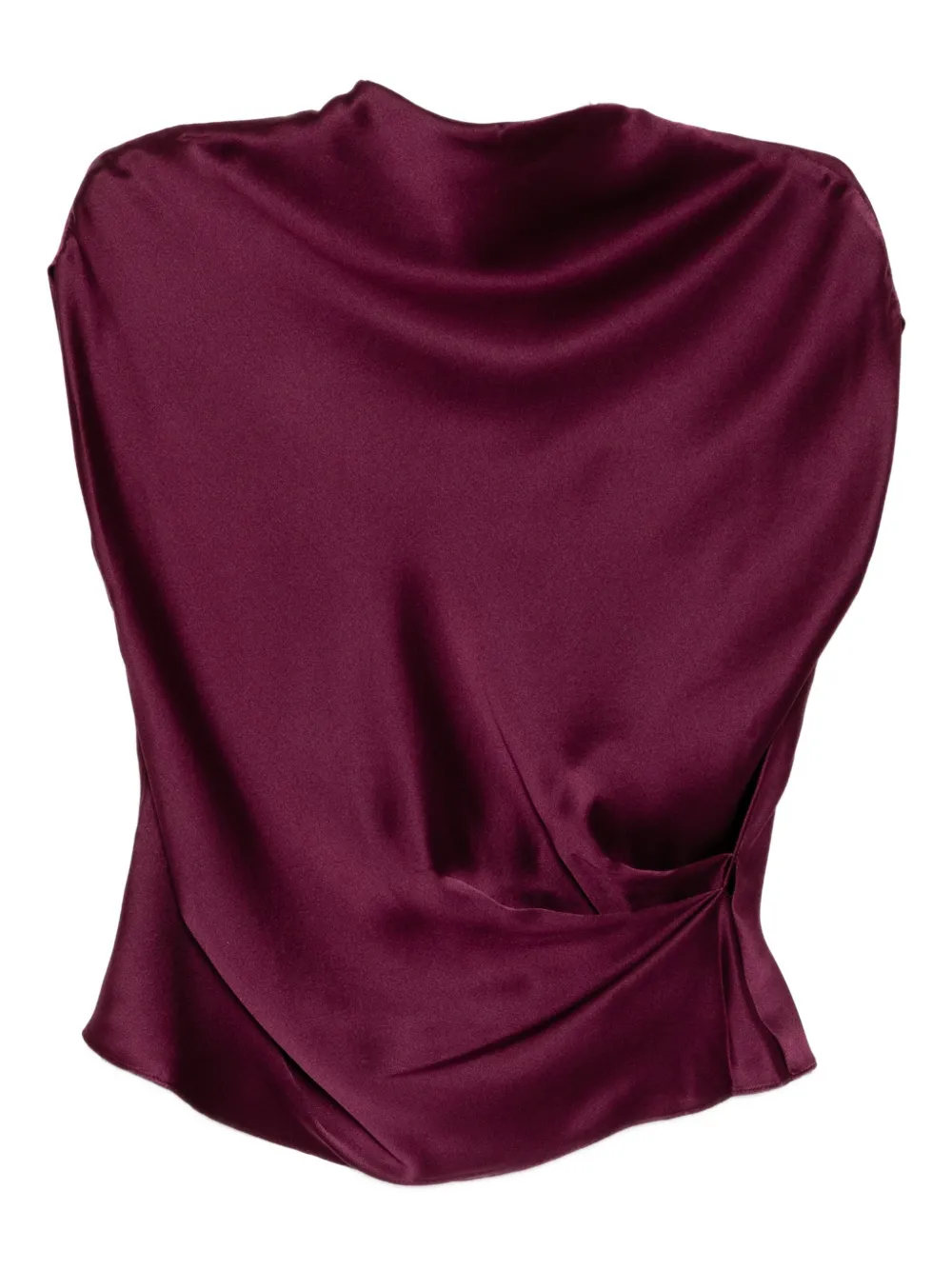 The Sei Draped Blouse In Burgundy