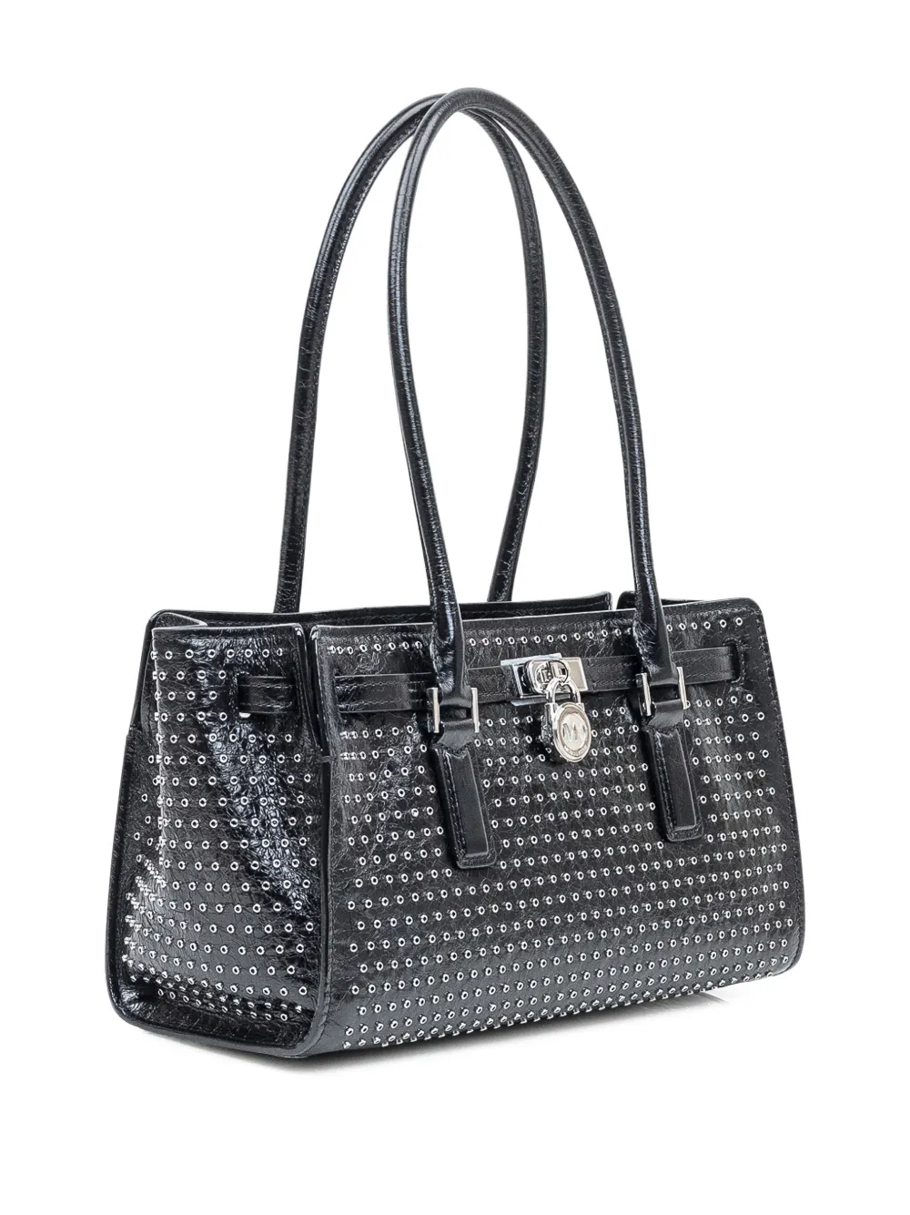 Michael Kors Kleine Hamilton schoudertas met studs Zwart