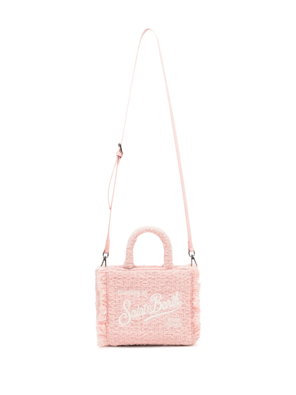 MC2 Saint Barth Vanity mini-shopper met tweed franje Roze