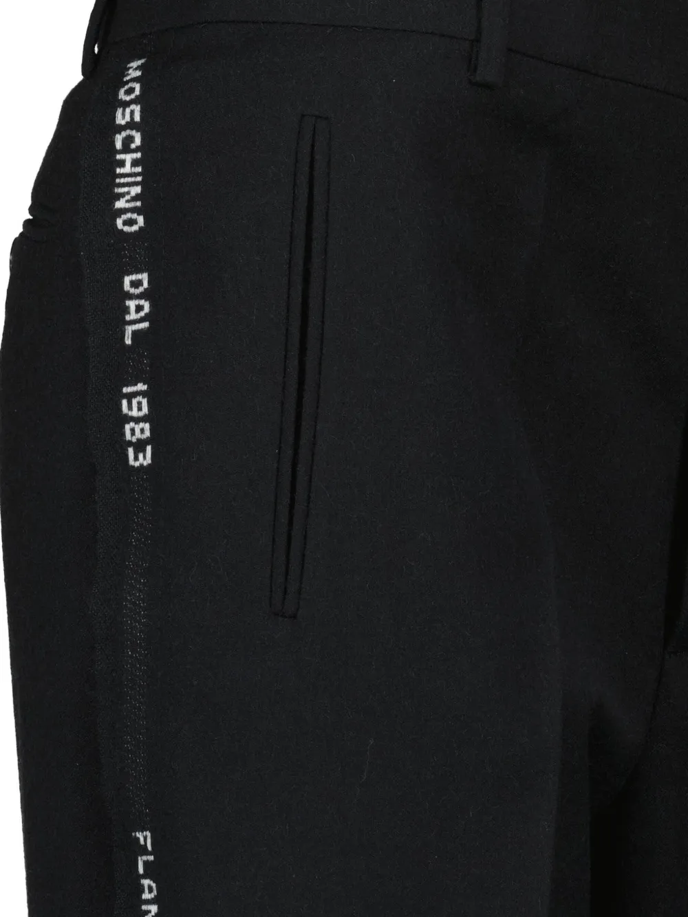 Moschino Belt Loop Casual Pants In Black