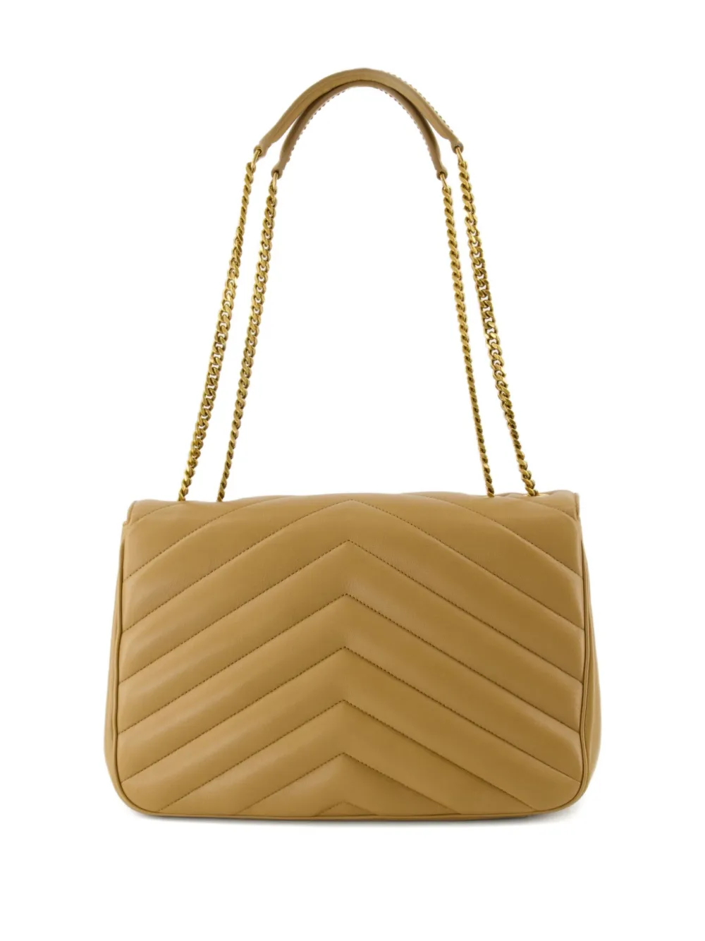 Saint Laurent large Loulou Matelassé shoulder Bag - Beige