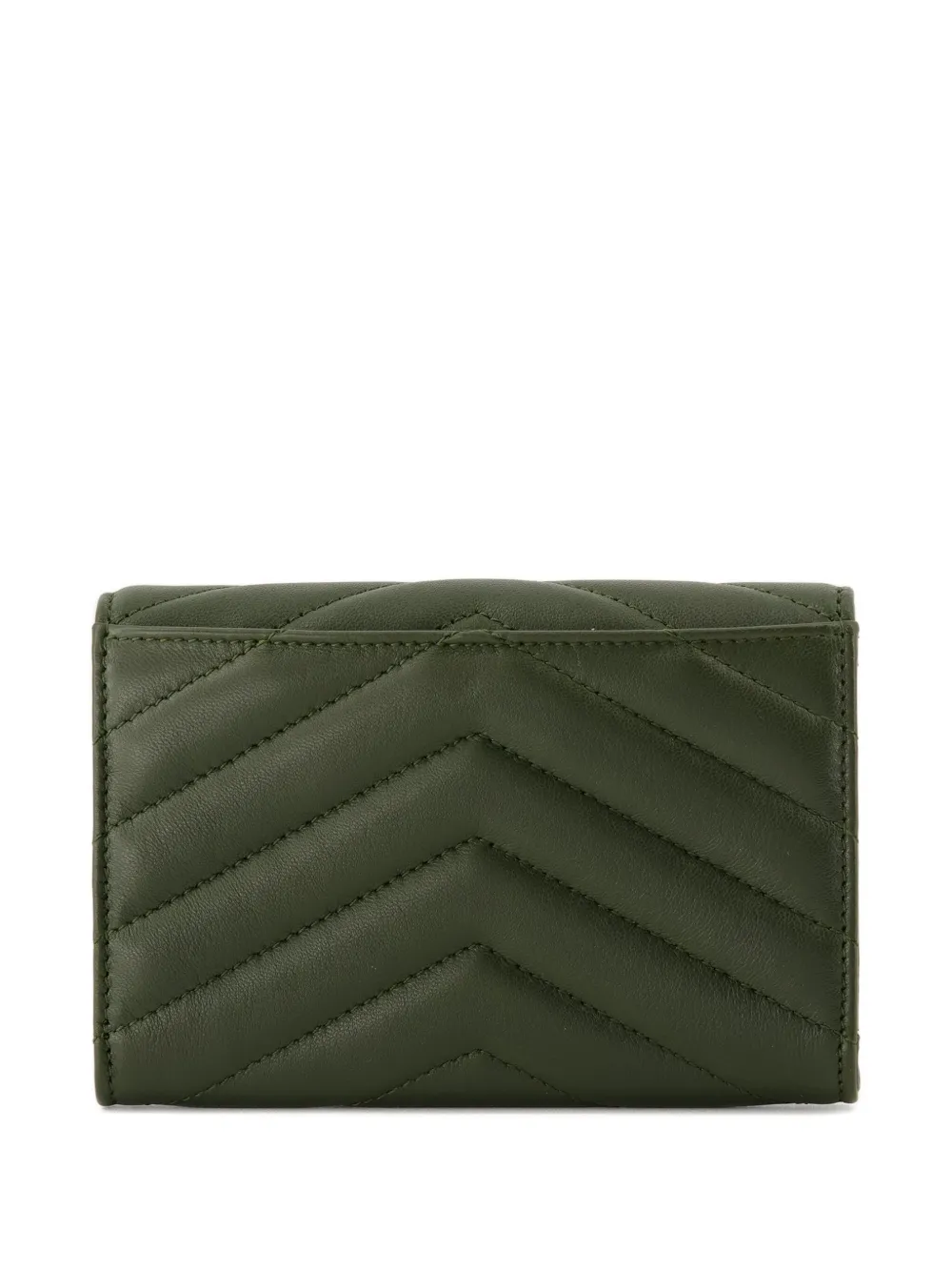 Saint Laurent small Cassandre Matelassé wallet - Groen