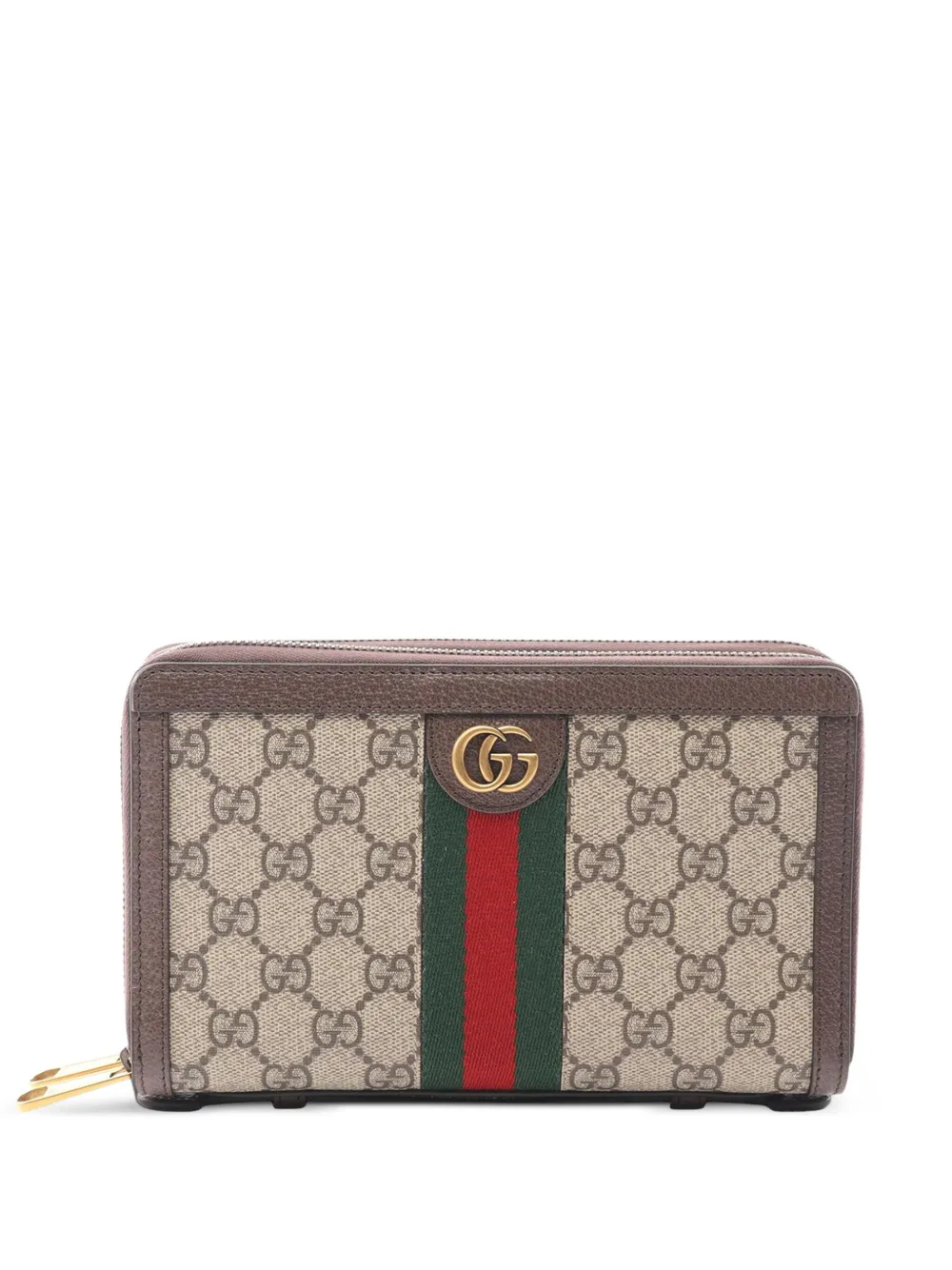 Gucci Pre-Owned 2016-2025 GGスプリーム オフィディア スモールウォレット 長財布 - ブラウン Gucci Pre-Owned 2016-2025 GGスプリーム オフィディア スモールウォレット 長財布 - ブラウン