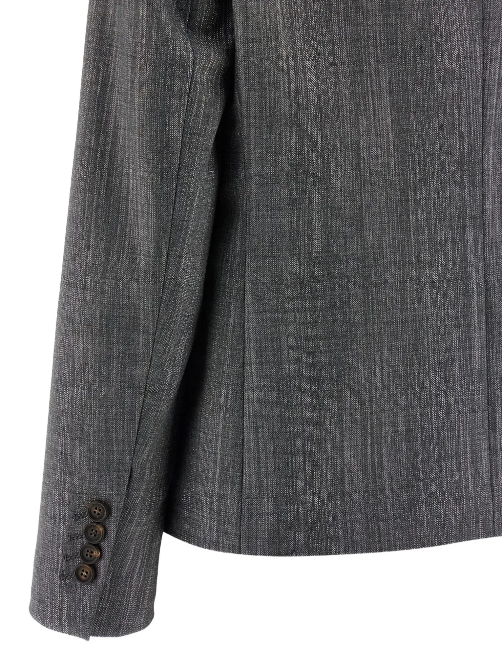 Brunello Cucinelli Double-breasted Twill Blazer In Gray