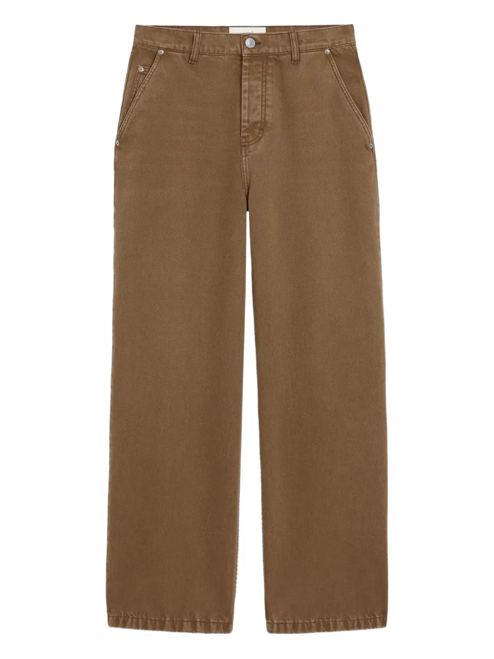 Ami Alexandre Mattiussi Pocket Denim Jeans In Brown