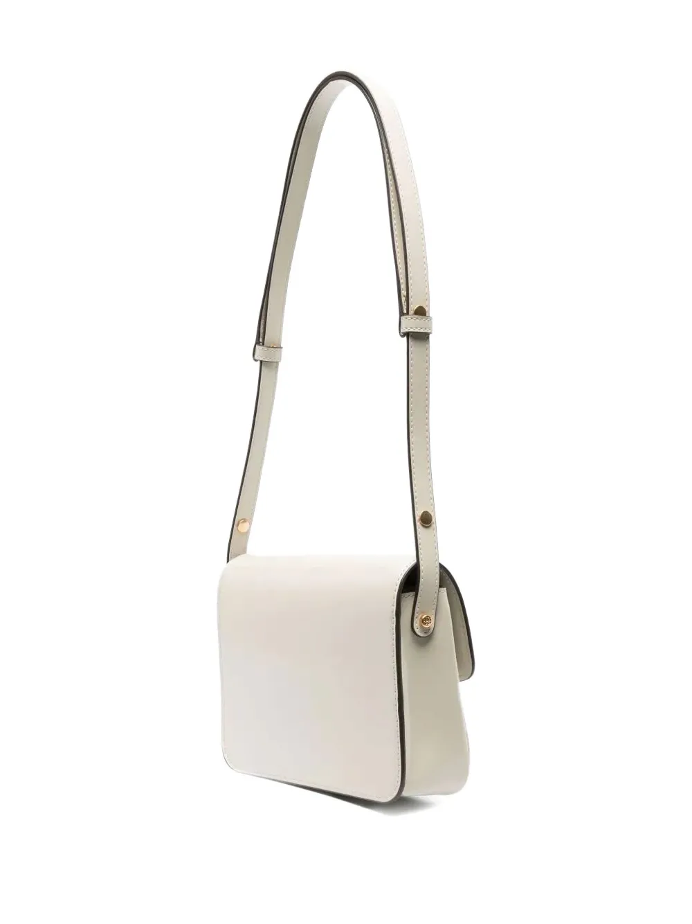 Tory Burch Robinson Spazzolato Adjustable-strap Shoulder Bag In White