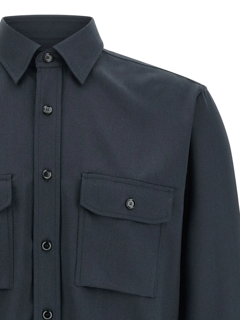 Brioni Overhemd met borstzak en knopen Blauw