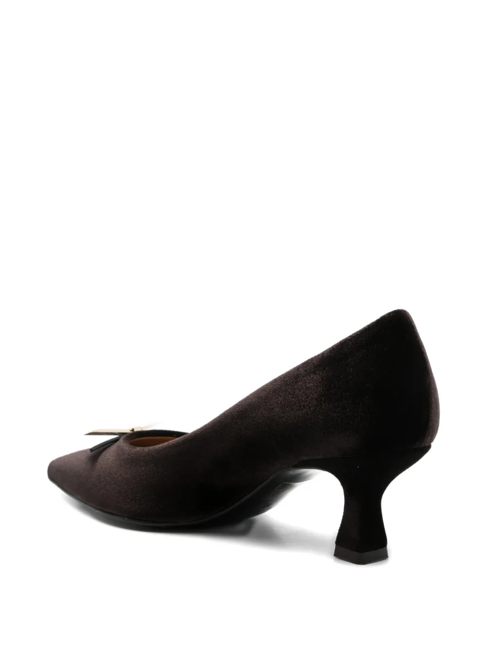 Isabel Ferranti 60mm Bow-detailed Pointed Pumps In Brown