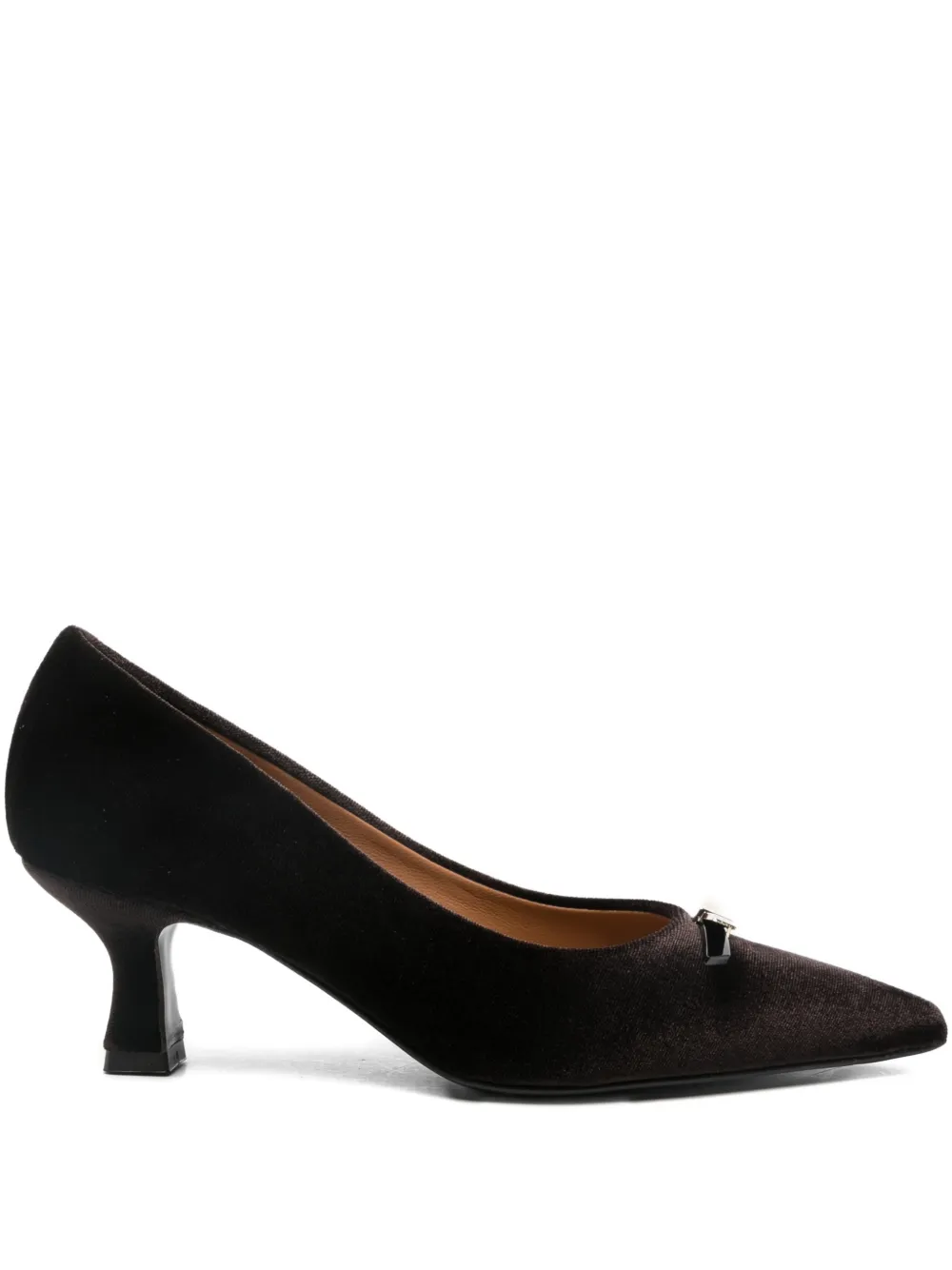 Isabel Ferranti 60mm bow-detailed pointed pumps | Brown | Image 1