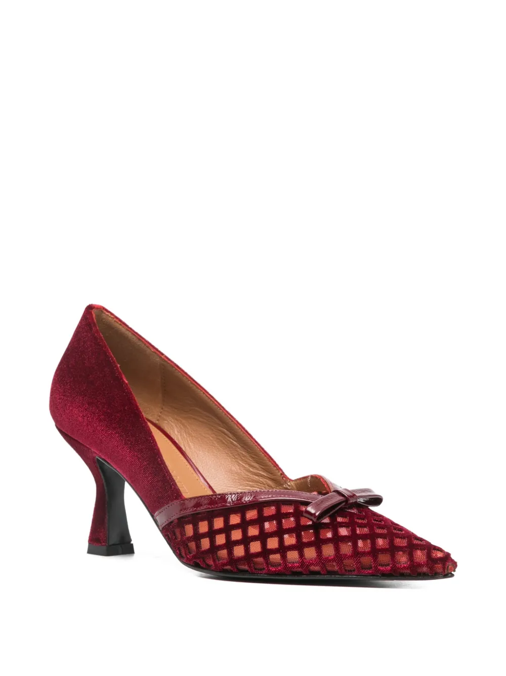 Isabel Ferranti 75mm bow-detail textured pumps | Heeled Pumps | Image 2