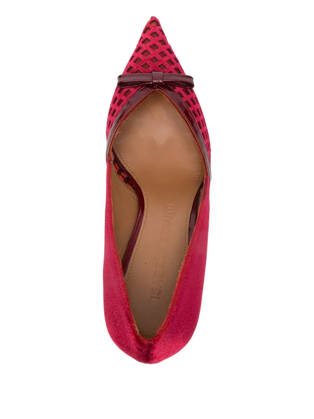 75mm Bow-Detail Textured Pumps