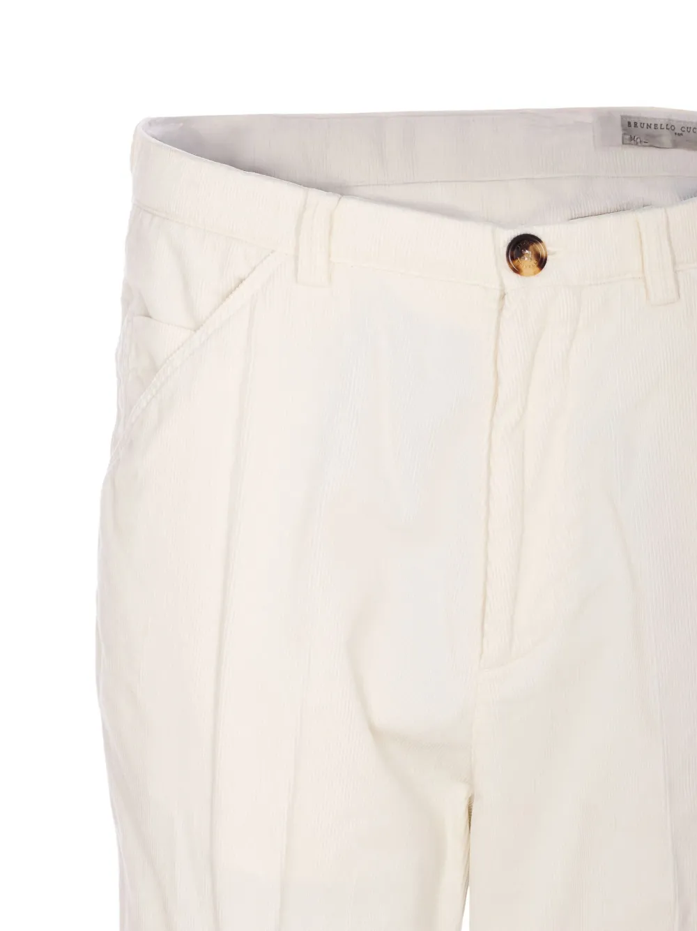 Brunello Cucinelli Broek met rits en knoop Beige