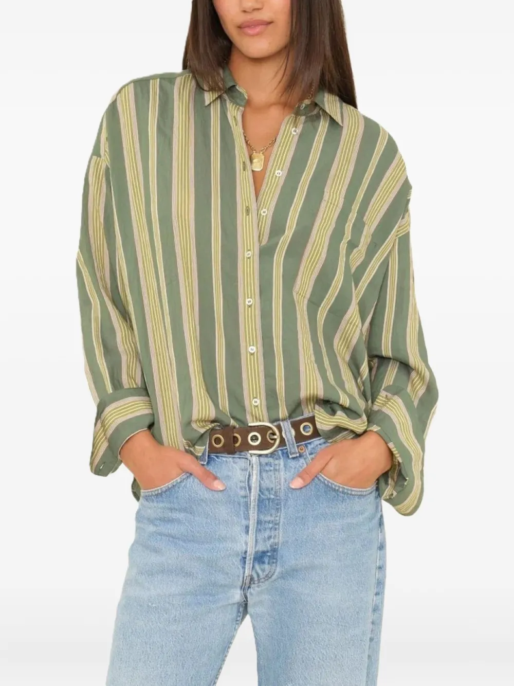 Xirena Jordy striped shirt - Groen