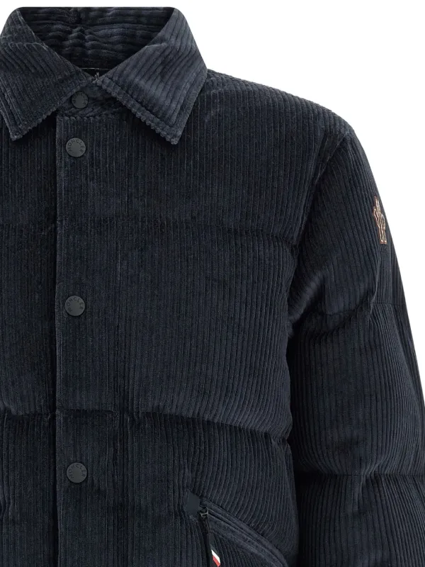 Moncler Grenoble Elgon Corduroy Down Ski Jacket | Blue | FARFETCH