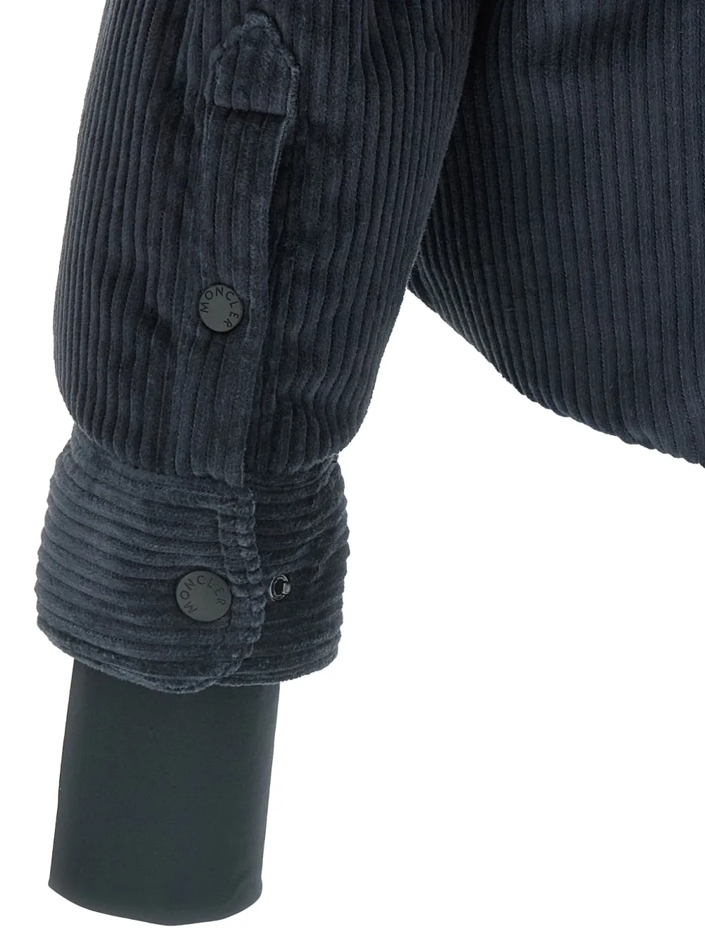 Moncler Elgon Corduroy Down Ski Jacket In Blue