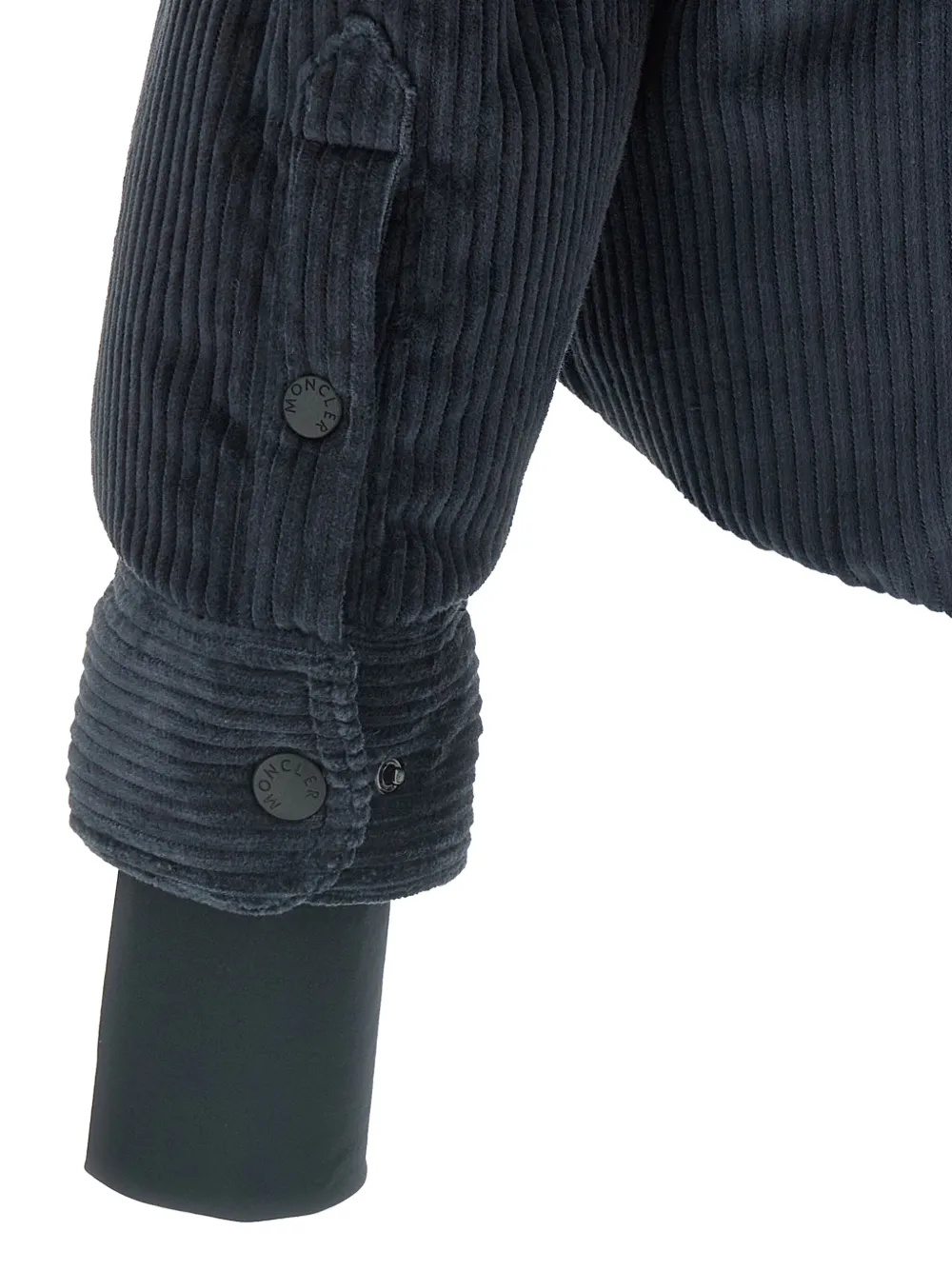 Moncler Grenoble Elgon ribfluwelen ski-jack Blauw