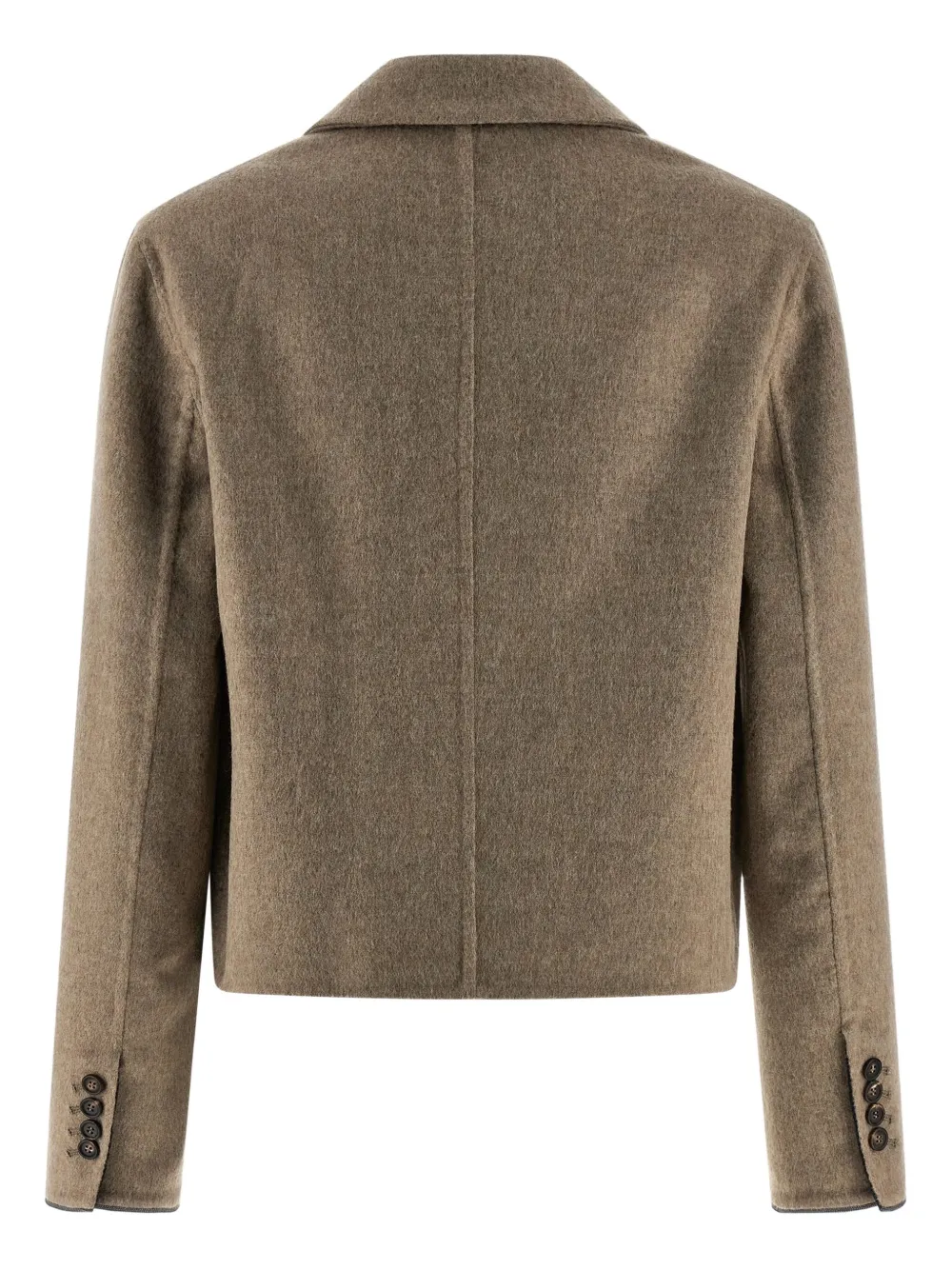 Brunello Cucinelli single-breasted wool blazer - Bruin