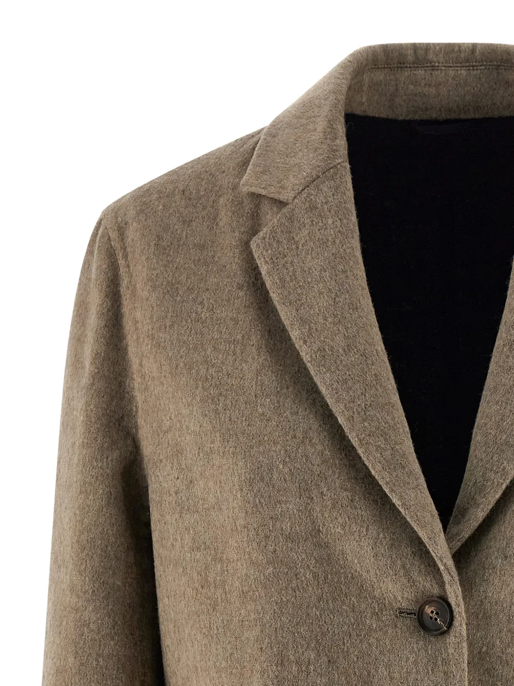 Brunello Cucinelli Single-breasted Wool Blazer In Brown